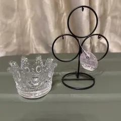 ツリーオーナメントスタンドとガラスの小物入れのセット