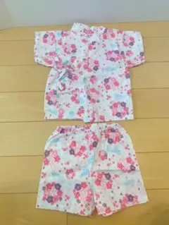 【美品】女の子 甚平 80 浴衣 浴衣ドレス