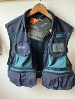 Simms フィッシングベスト ネイビー　シムス　メッシュベスト　渓流サイズLのサムネイル