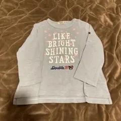 ミキハウスDouble.B ライトグレー 星柄 Tシャツ90センチ