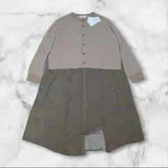 新品 SUPER HAKKA 裏毛×コットン ビエラフラワーリング刺繍ワンピース