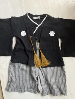 ベビー袴　セレモニー　こどもの日　着物風ロンパース　70cm綿100%