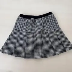 petit main チェック柄プリーツスカート