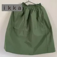 リバーシブル　フレア　スカート　膝丈　Ｌ　ＬＬ　ほぼ未使用　カジュアル　シンプル