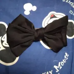 黒 リボン型 ヘアアクセサリー