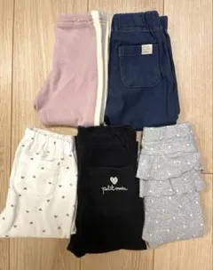 ベビー レギンス まとめ売り 5枚セット 全80cm 女の子