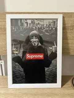 Supreme アインシュタイン パロディー アートポスター A4 額縁入