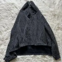 Y's ワイズ アンゴラ混 ポンチョニット ハイネック 総柄 タートルネックのサムネイル
