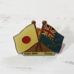【超レア】愛・地球博　ツバル　国旗　ピンバッジ　2005年愛知万博