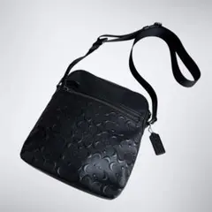 良品✨　coach コーチ　ショルダーバッグ　シグネチャー　レザー　エンボス加工