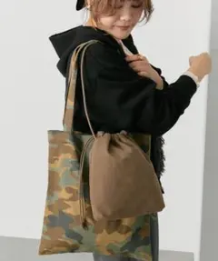 ピュアルセシン ジャパンメイド プリントトートBAG カモフラージュのサムネイル