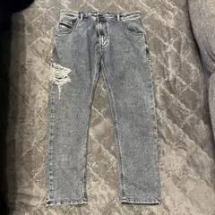 DIESEL ダメージ加工 グレー デニムパンツ