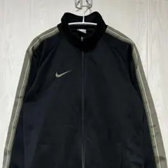 00s NIKE トラックジャケット ジャージ ドローコード 刺繡 ロゴ 黒 Sのサムネイル