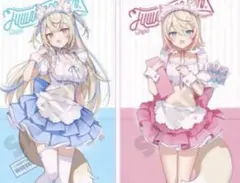 ホロライブ　フワワ　モココ　アビスガード　等身大タペストリー　2種セット　未開封