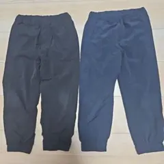 UNIQLO ブラックと紺の長ズボン(裏起毛) 2点セット 110cm