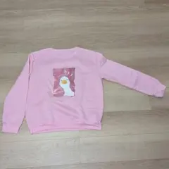 SHEIN アヒル プリント スウェット ピンク Lのサムネイル
