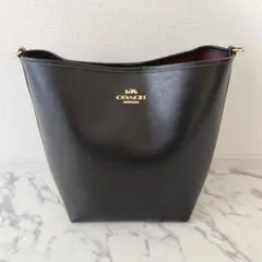 【美品】COACH シティ バケット バッグ ブラック 2WAY A4可