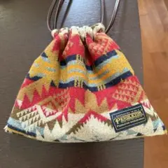 Pendleton 幾何学模様 ドローストリングバッグ