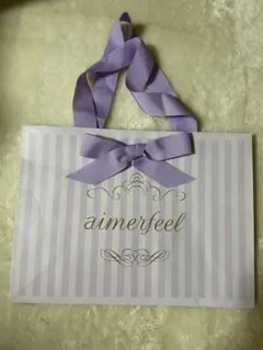 即購入OK aimerfeel ショップ袋 紫
