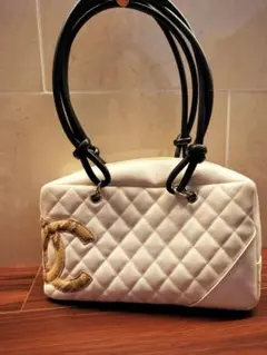 CHANEL カンボンライン ボーリングバッグ ホワイト☆フランス本店で購入のサムネイル