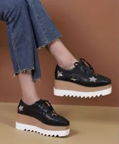 SHEIN ステラマッカートニー風　厚底靴　星柄　スニーカー