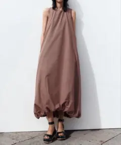 ZARA バルーン　ロングワンピース　XSサイズ