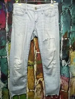 AZUL basic アズールベーシック ダメージストレッチデニムパンツ 23