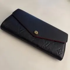 え*ん様 Louis Vuitton ネイビーレッド長財布　美品