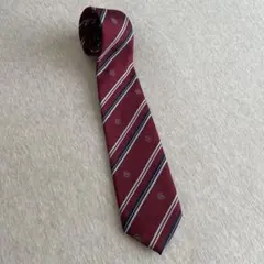 EAST BOY バーガンディ ストライプ ネクタイ