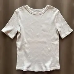 AMERICAN HOLIC リブ 半袖 Tシャツ ホワイト M