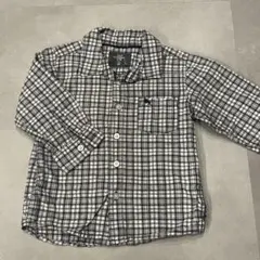 H&M グレーチェック柄 長袖シャツ 80cm 9-12month