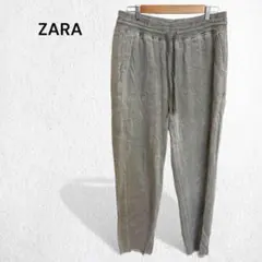 ザラ イージーパンツ ジョガー ウエストゴム カジュアル デニム 綿混 M
