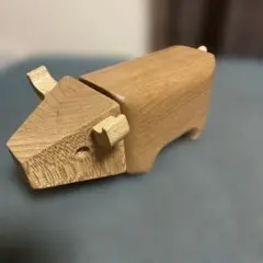 牛 置物 木製 木彫り インテリア