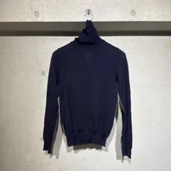 【美品】メゾンマルジェラ 20AW ネイビータートルニットSのサムネイル
