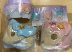 サンリオ　リトルツインスターズ ぬいぐるみポシェット キキ　ララ　おすわり