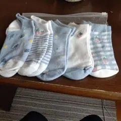 フルーツ柄・ストライプソックス5足セット