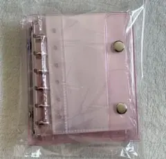 6リング　A7 リフィル付き　シール帳　クリアピンク