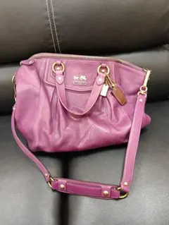 ◎　COACH エステート ショルダーバッグ パープル