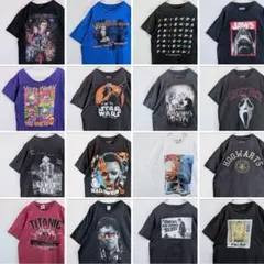 US古着 映画 ムービーTシャツ まとめ売り 半袖 16枚 MIX