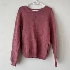 H&M ピンク ドット編みセーター 110-116cm