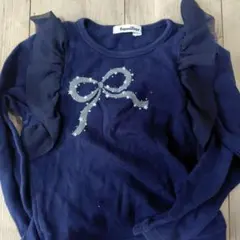 Eriさん専用　　familiar ネイビー 長袖カットソー リボン　110