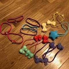 ヘアゴム　リボン　ミッキー型　プリンセス　セット