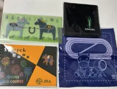 小倉競馬場 ノベルティ スケッチブック タオルハンカチ 馬券ホルダー まとめ売り