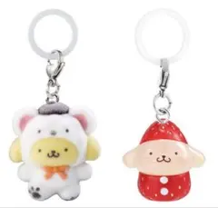 ポムポムプリン ガチャガチャ めじるしアクセサリー 2点セット