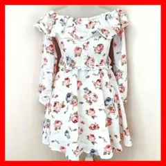 美品✨リズリサ オフショルミニワンピース y2k 花柄 姫ギャル 平成ギャル