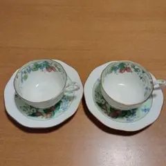 ナルミボーンチャイナ ティーカップとソーサー2個セット