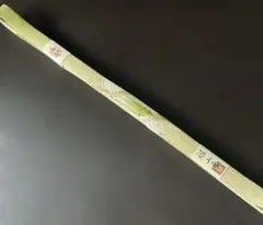 緑色の絹製帯締め・刺繍入り