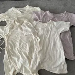 コンビ肌着 4枚セット ホワイト 薄紫