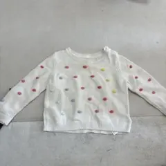 ギャップ　カラフルぽんぽん付き　ニットセーター　白　80 女の子