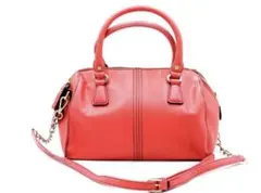 DIANA レザー 2WAY ショルダー ハンドバッグ ピンク レディース